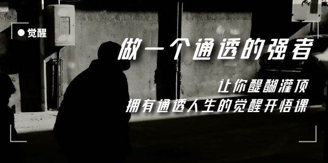 觉醒-做一个通透强者,让你醍醐灌顶,拥有通透人生,掌握强大的秘密网创吧-网创项目资源站-副业项目-创业项目-搞钱项目网创吧