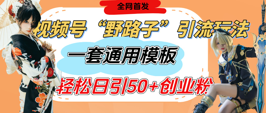 视频号“野路子”玩法，评论区疯狂截流，一套模板单日单号引流50+创业粉网创吧-网创项目资源站-副业项目-创业项目-搞钱项目网创吧