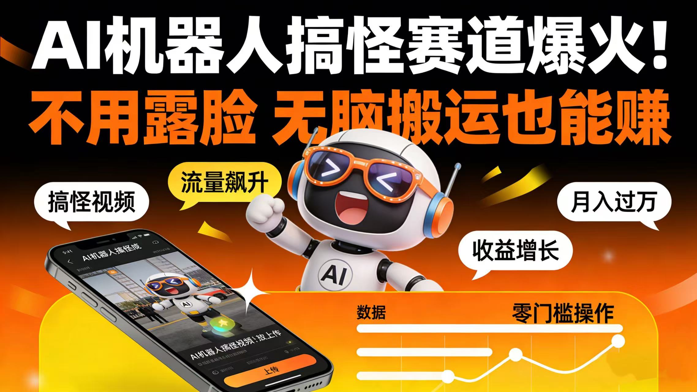 AI 机器人搞怪赛道爆火!不用露脸 无脑搬运也能赚网创吧-网创项目资源站-副业项目-创业项目-搞钱项目网创吧