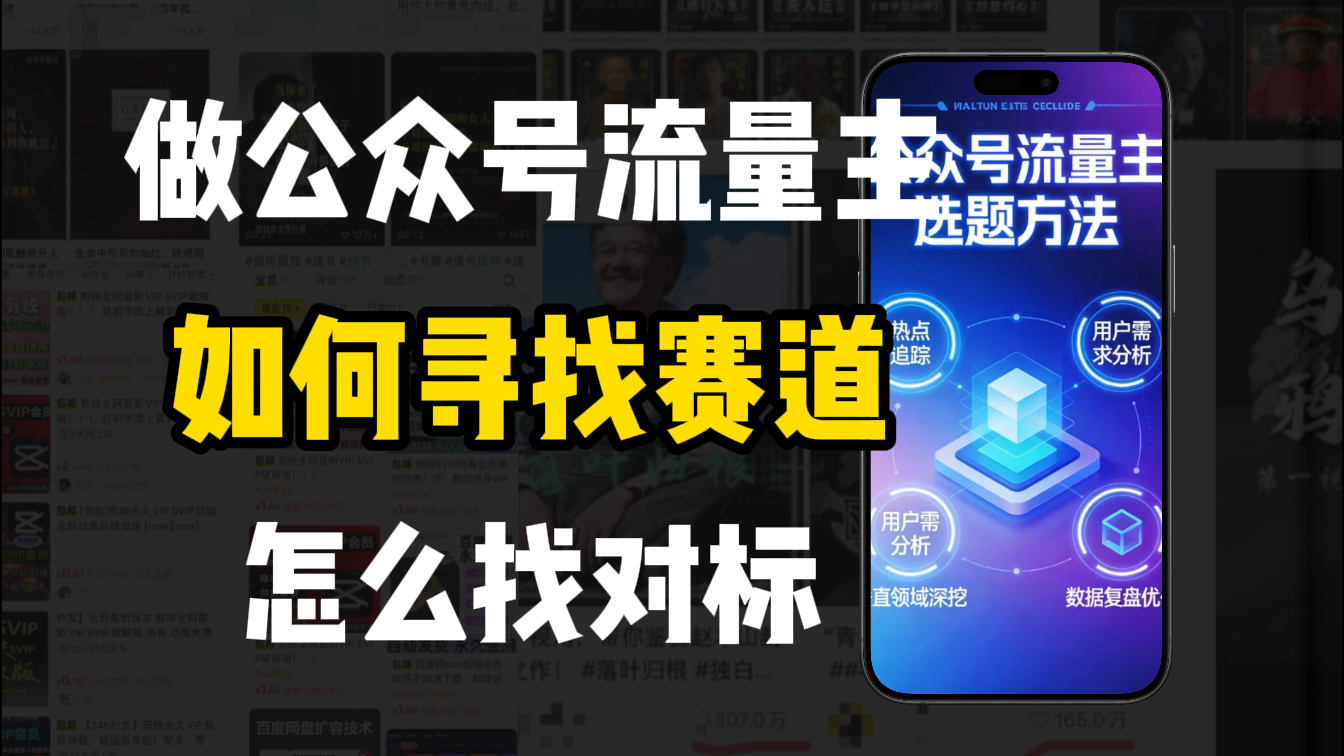 零基础做公众号流量主，如何找到适合自己的赛道-盛洪云创-网创项目资源站-副业项目-创业项目-搞钱项目盛洪云创