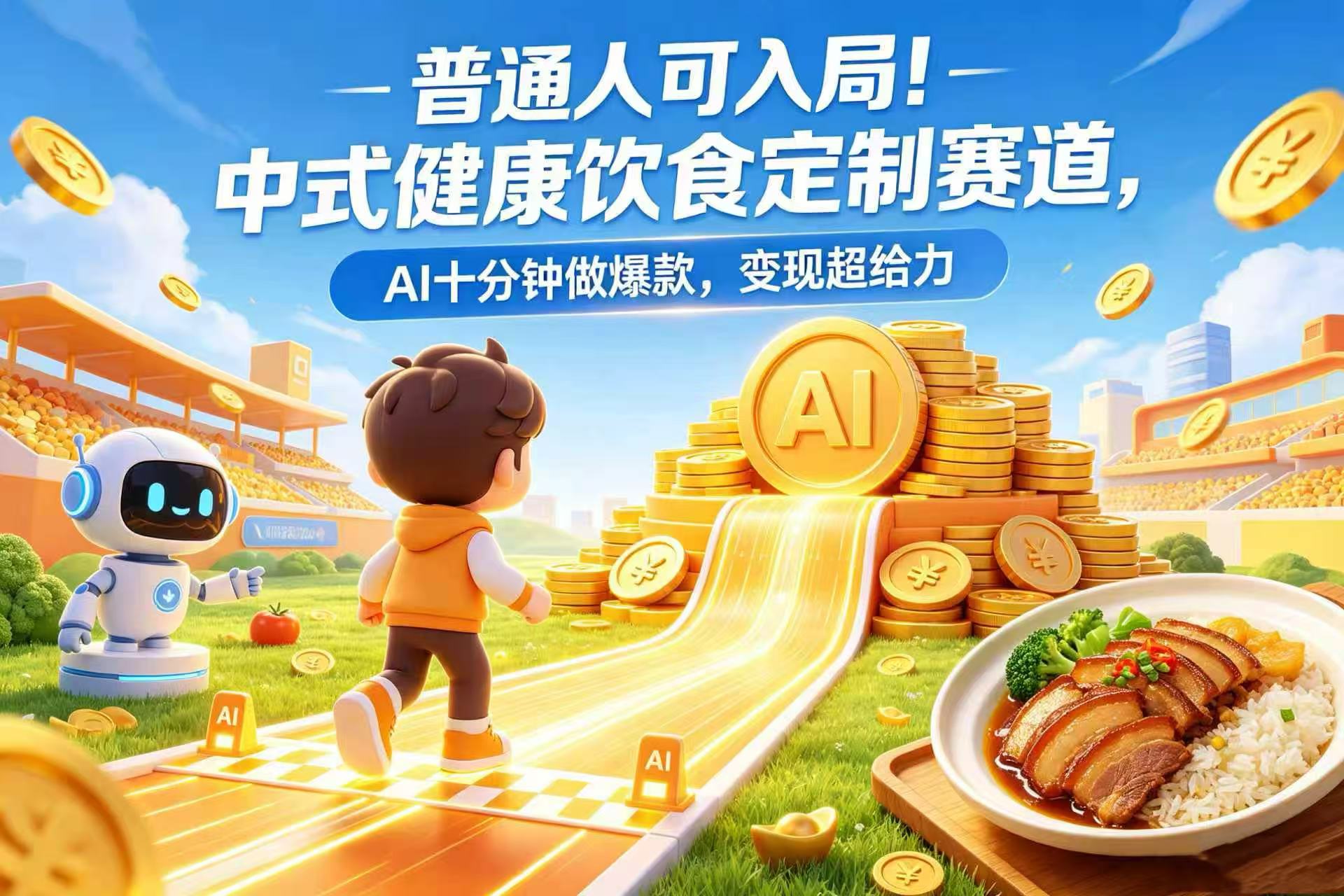 普通人可入局！中式健康饮食定制赛道，AI 十分钟做爆款，变现超给力-盛洪云创-网创项目资源站-副业项目-创业项目-搞钱项目盛洪云创